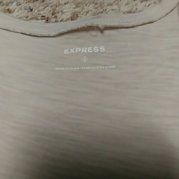 Express zebra sequined beige tank top - Picture 4 of 6